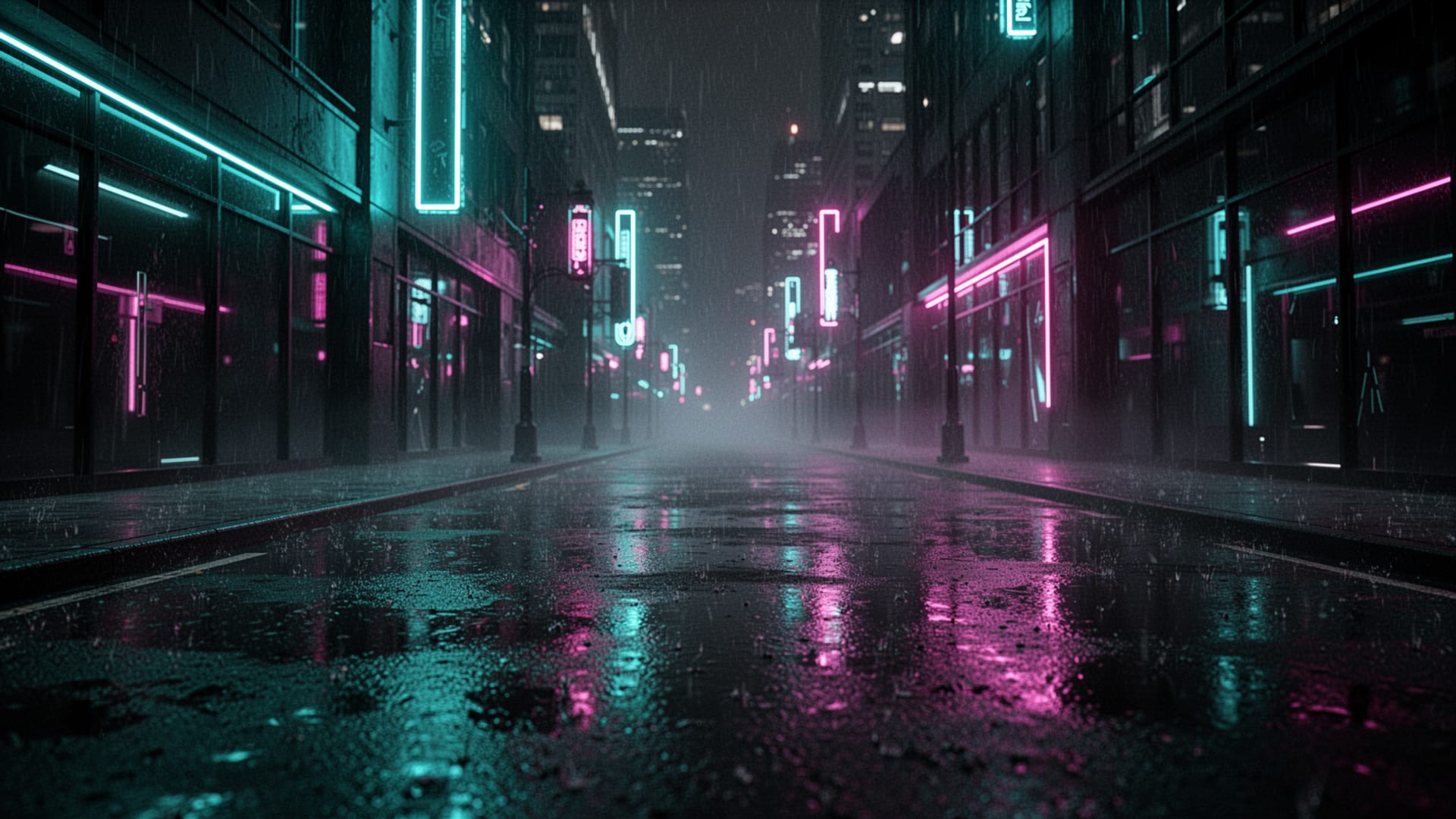 Noir theme: black glass and neon